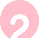 pink circle with the number two inside representing the second in a series categorized as number eight